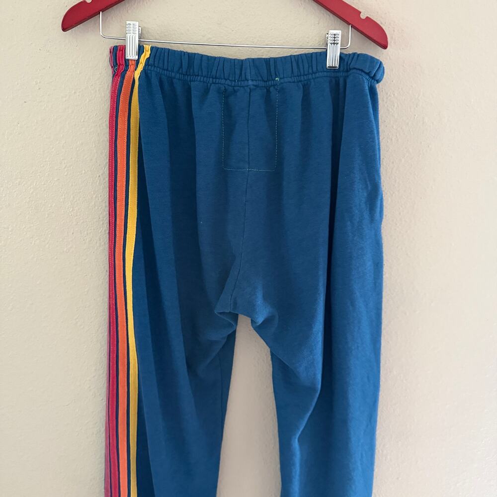 Aviator Nation 5 Stripe Sweatpants in a Cobalt blue colorway - Picture 4 of 9